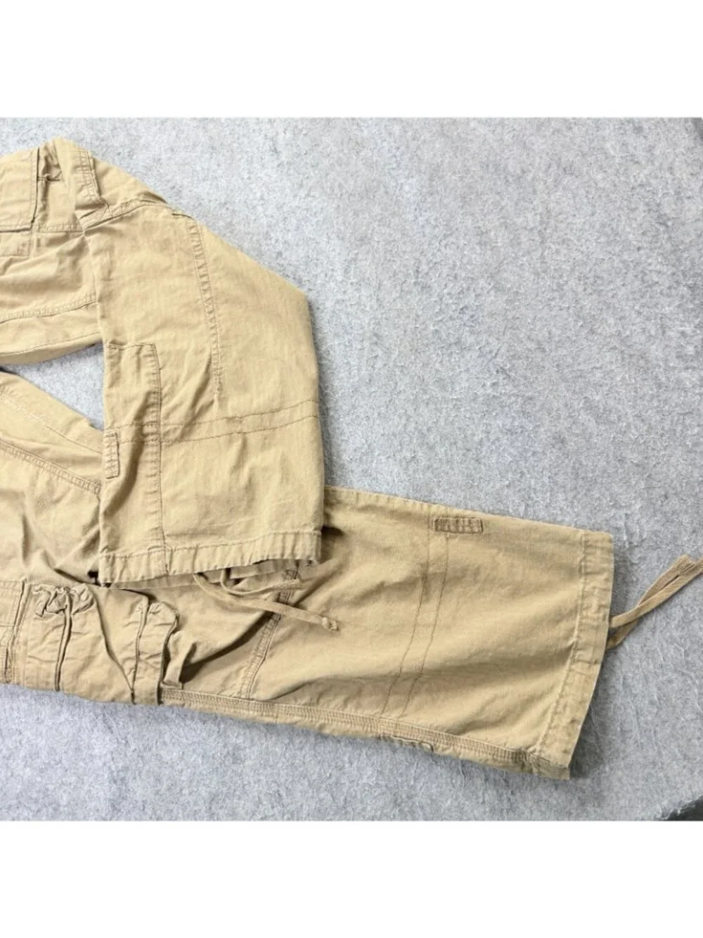 Polo Ralph Lauren Cargo Pants Men 42 x 30 Beige Paratrooper Military Adjustable